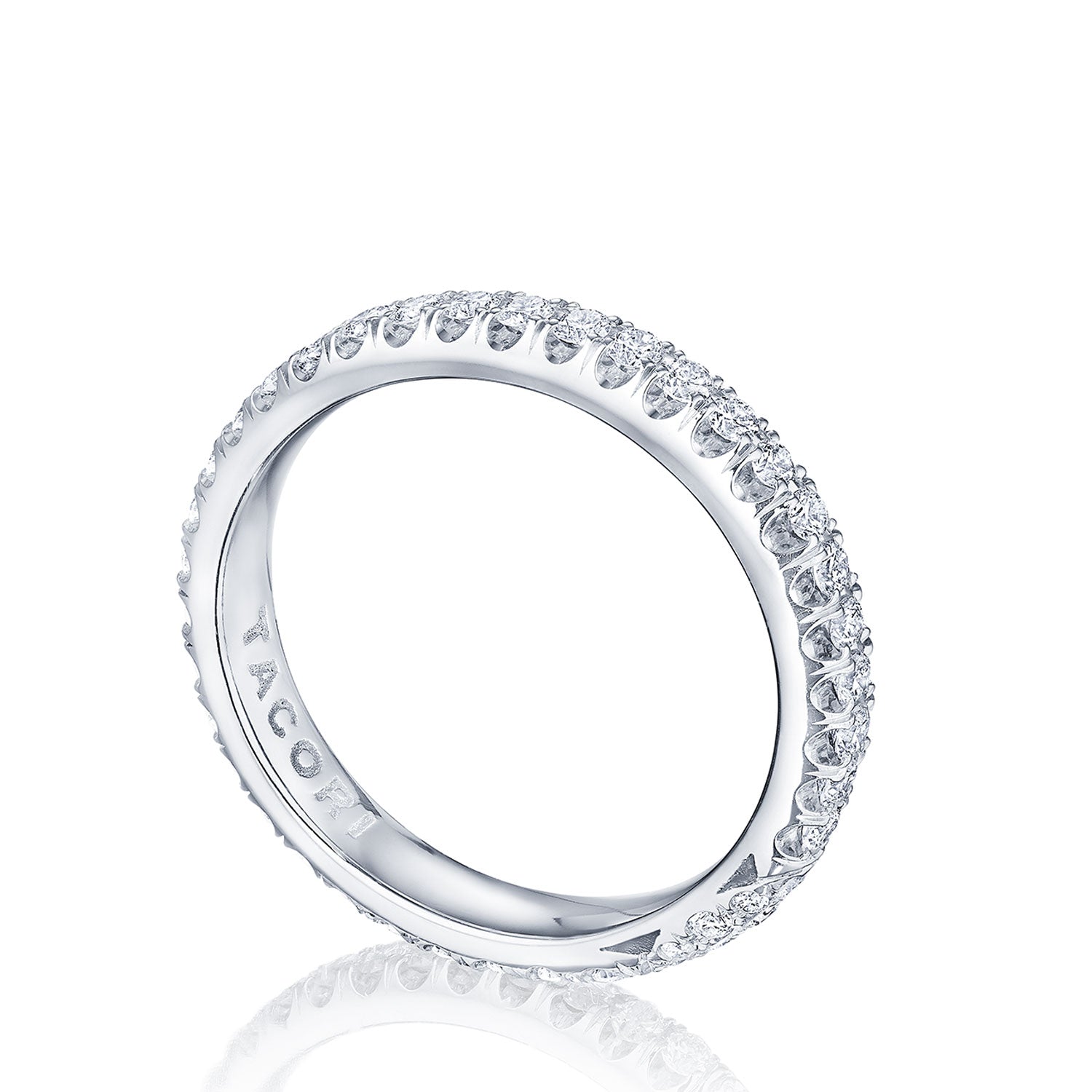 Single Row Pavé Wedding Band