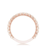 Round Bezel Droplet Wedding Band with Diamond