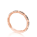 Marquise Design Wedding Band with Black Diamond