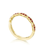 Marquise Design Wedding Band with Ruby