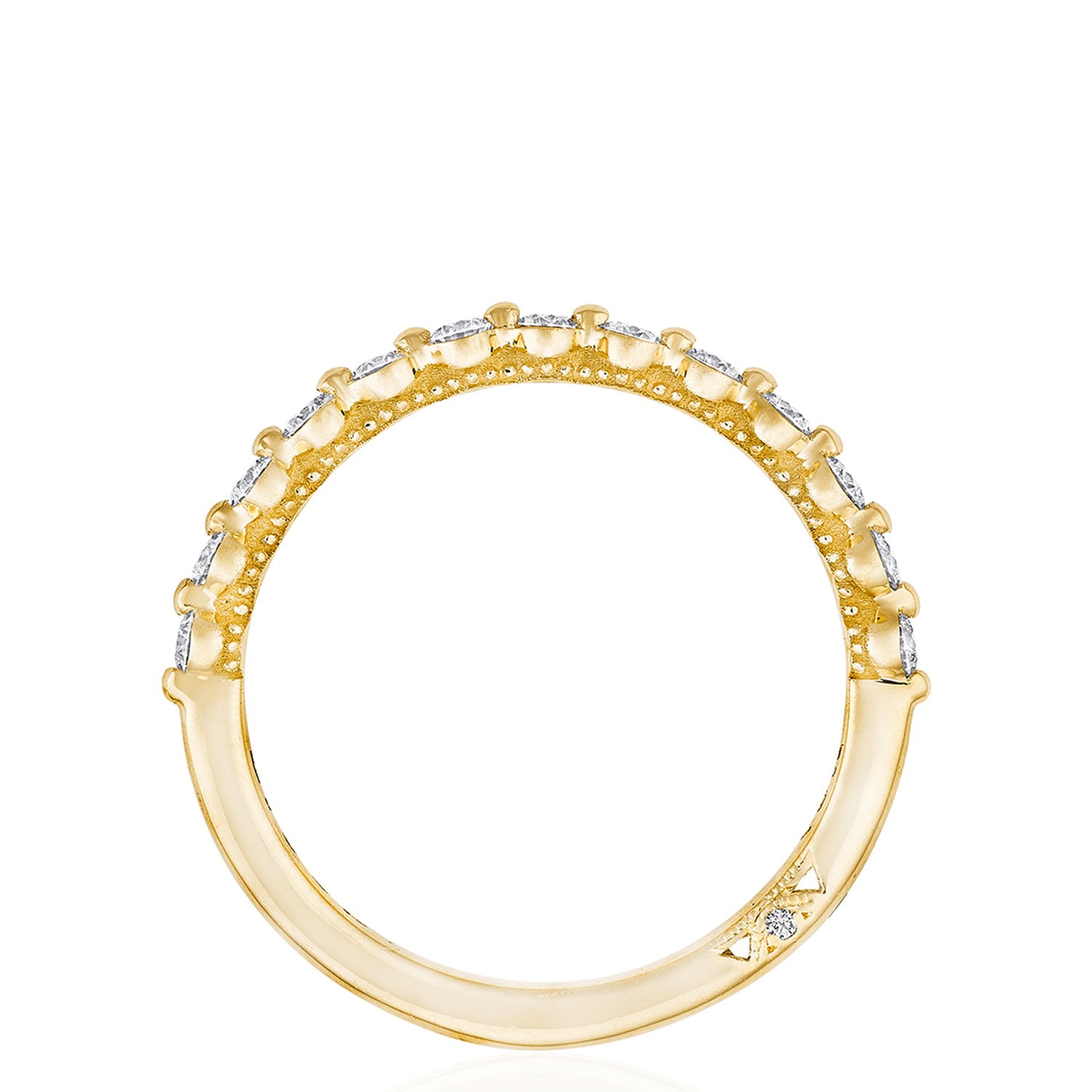 Round Diamond Wedding Band, 2mm