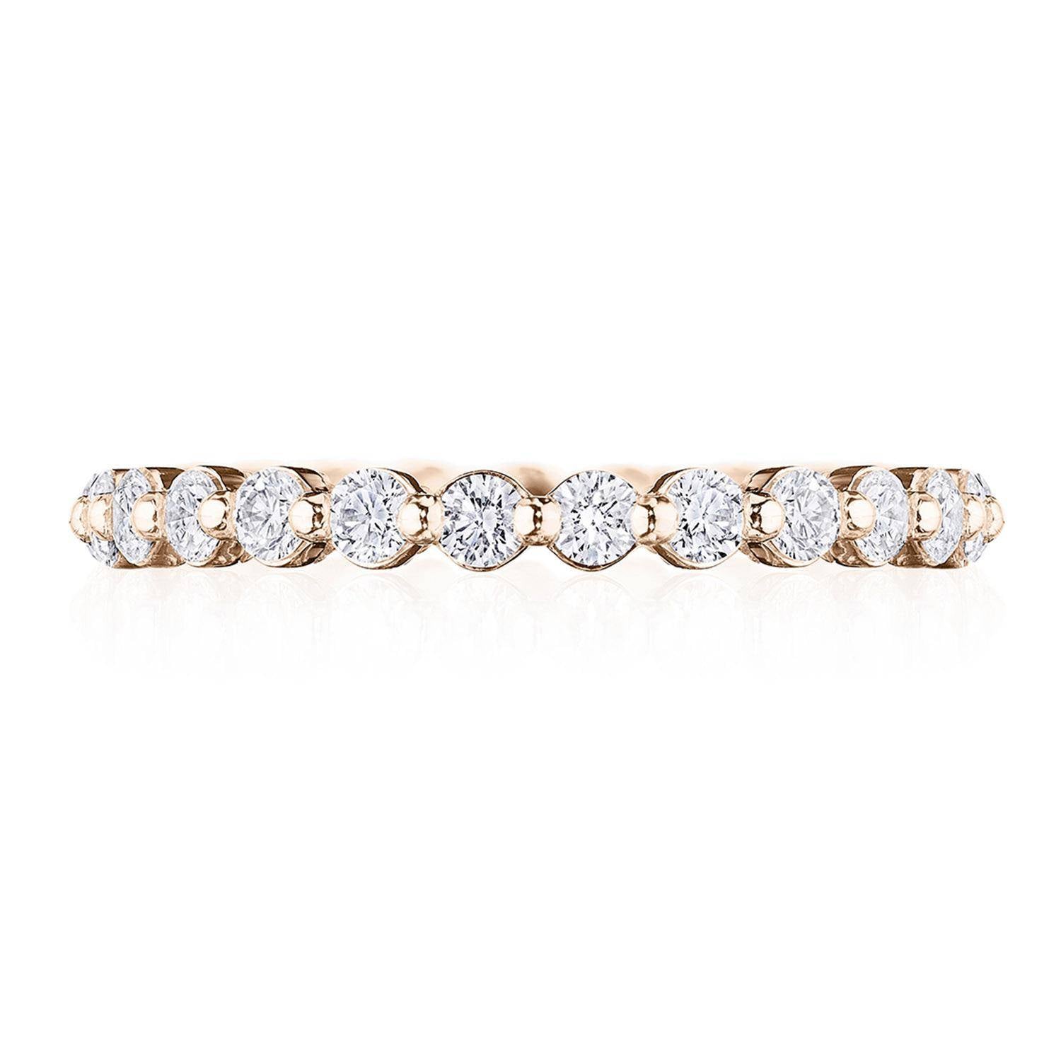 Round Diamond Wedding Band, 2mm