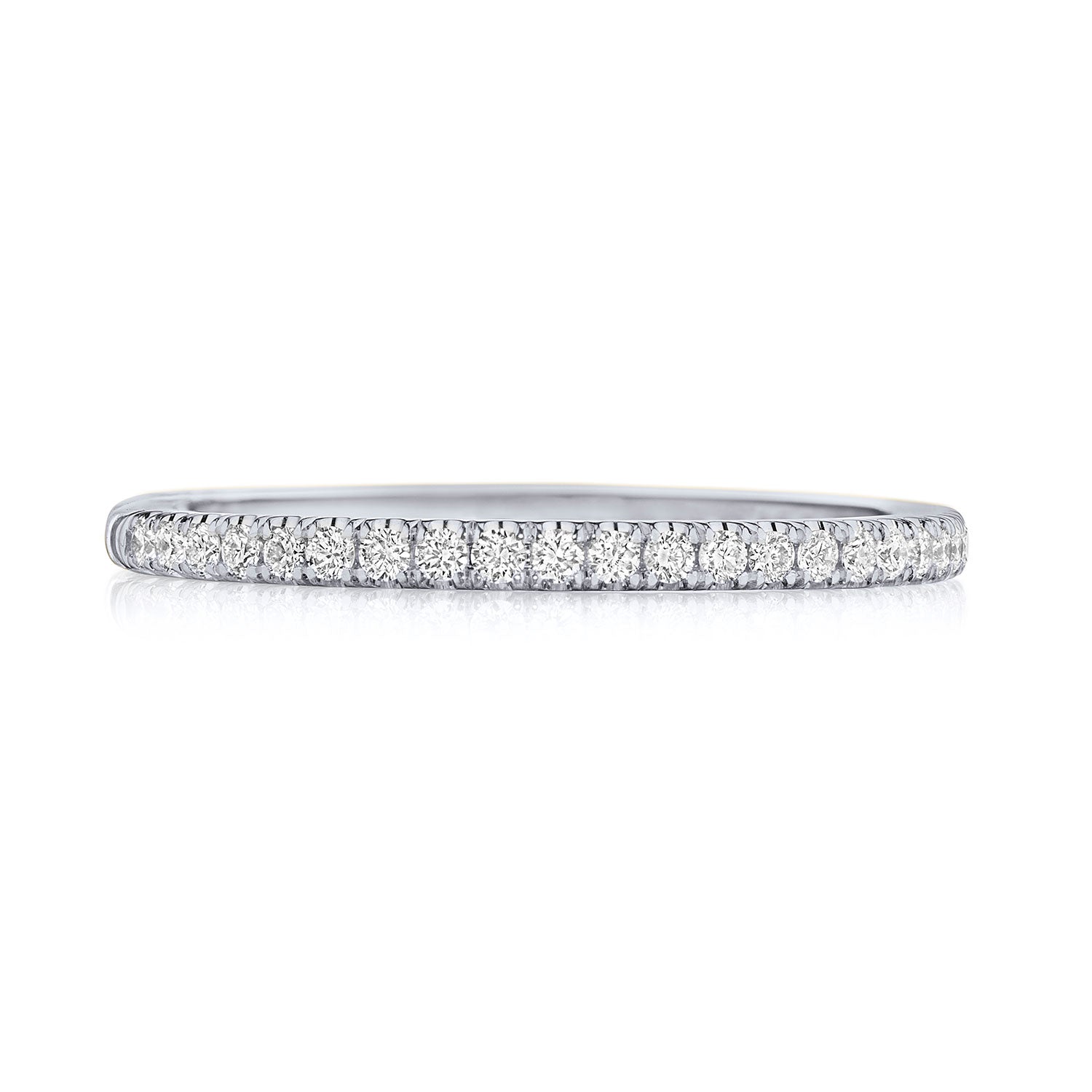 French Pavé Diamond Wedding Band - 1.5mm