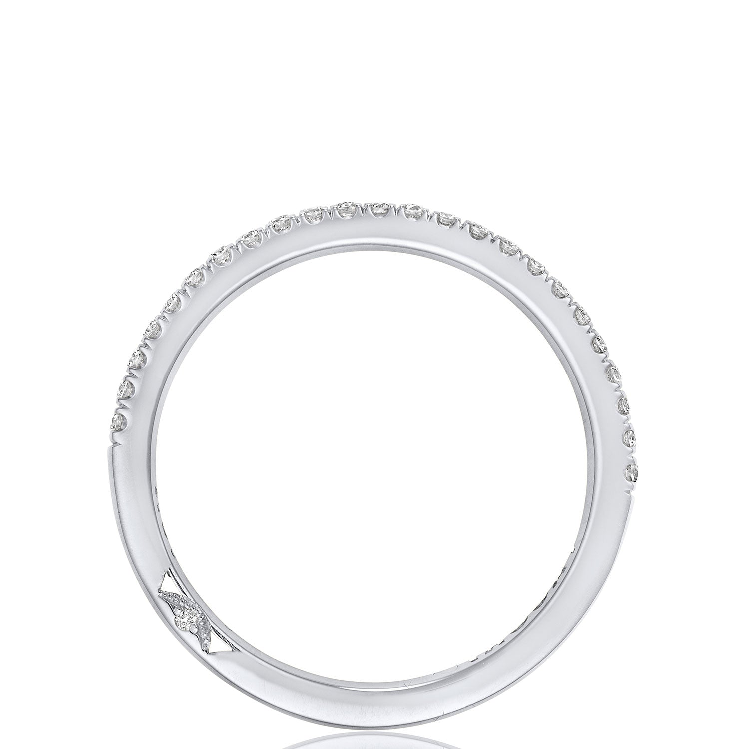French Pavé Diamond Wedding Band - 1.5mm