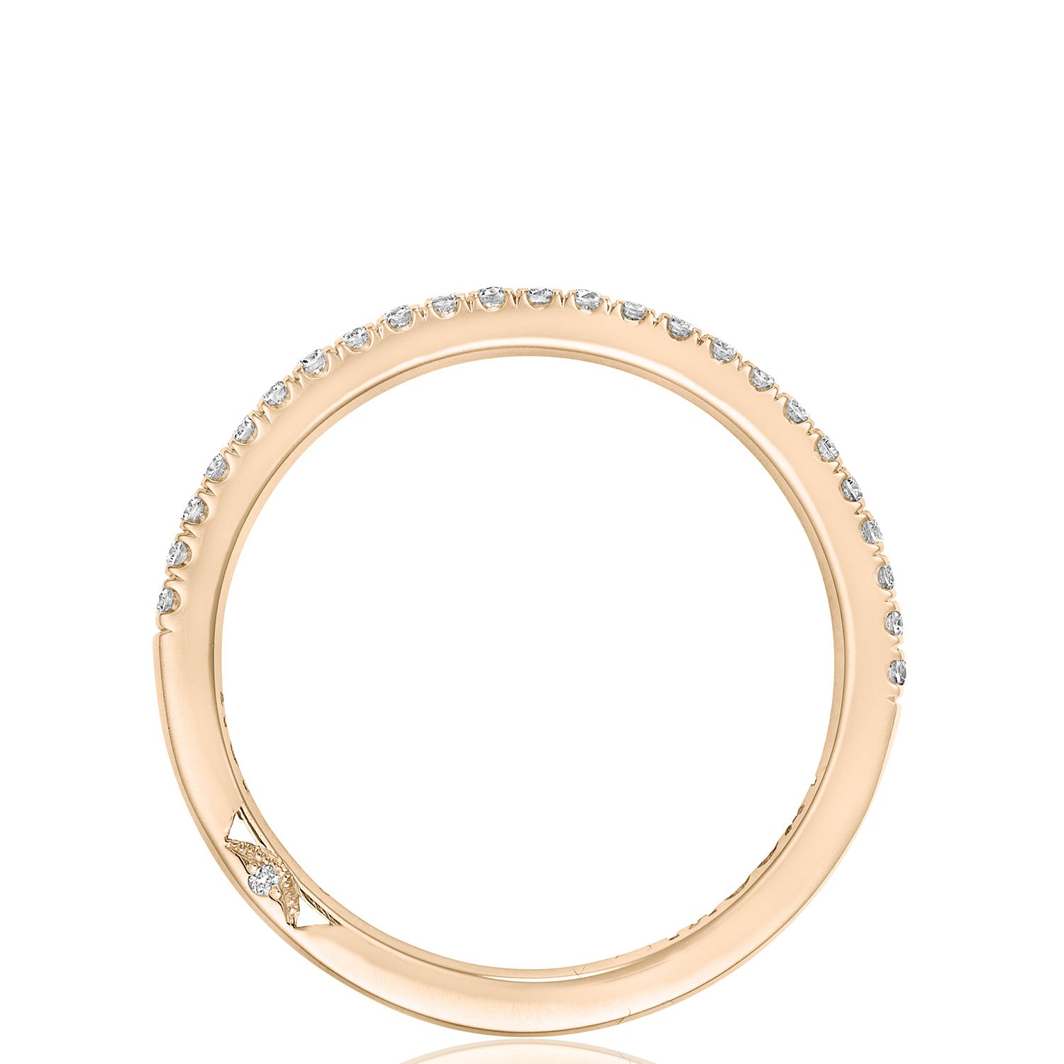 French Pavé Diamond Wedding Band - 1.5mm