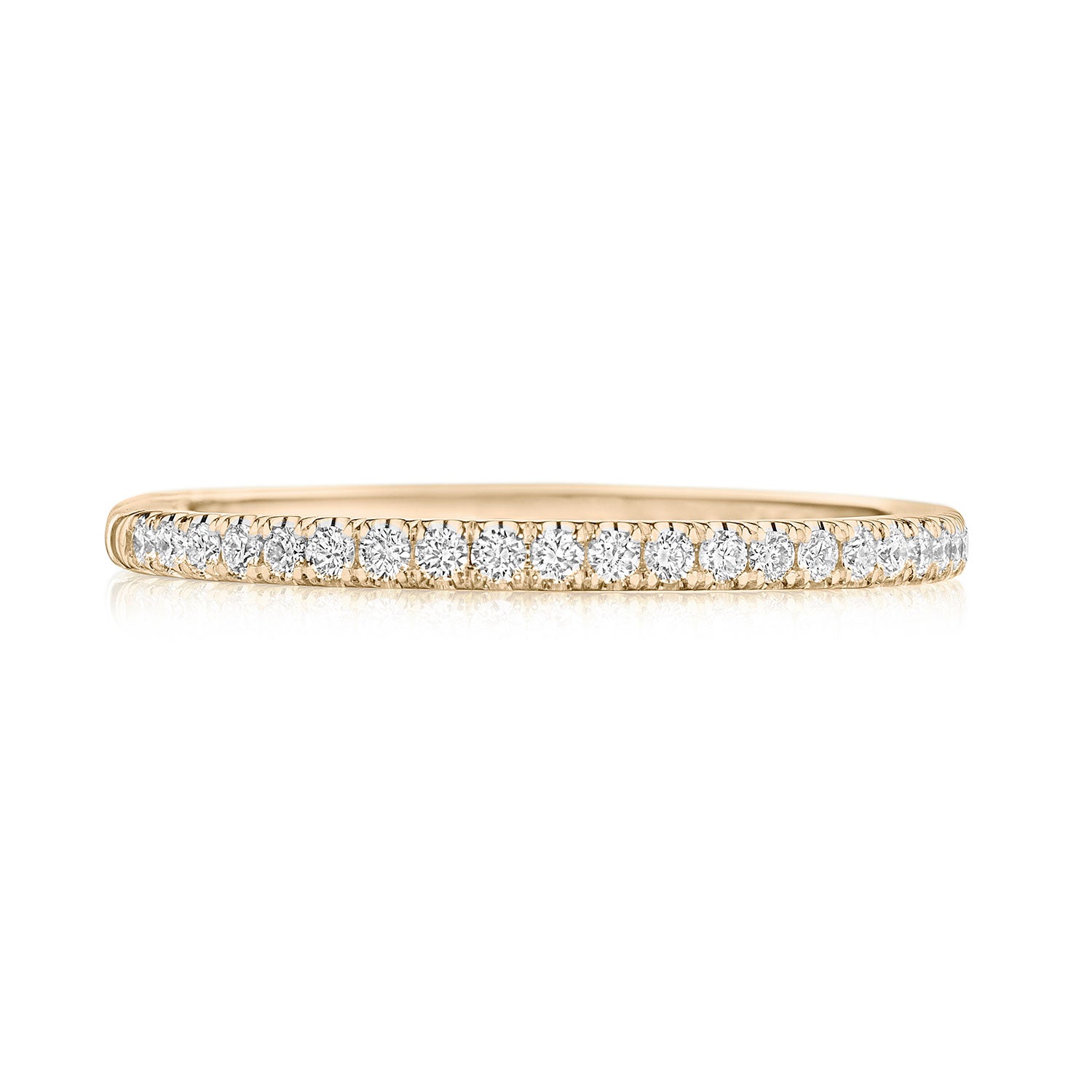 French Pavé Diamond Wedding Band - 1.5mm