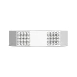 Diamond Faceted - Partial Coverage Wedding Band in High Polish  - 6mm