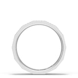 Diamond Faceted - Full Coverage Wedding Band in High Polish - 4mm