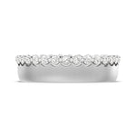 Diamond Edge Satin Finish Wedding Band