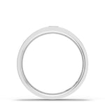 Bezel Set Diamond Wedding Band in High Polish