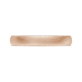 Classic Two-Tone Rounded Wedding Band in Brushed Finish
