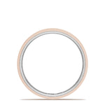 Classic Two-Tone Flat Wedding Band in Satin Finish