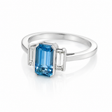 18K White Gold 1.59ctw Aquamarine Ring