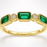 14K Yellow Gold 0.80ctw Emerald Ring