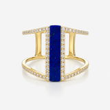 14K Yellow Gold 0.77ctw Lapis Lazuli Ring
