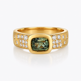 18K Yellow Gold 1.32ctw Sapphire Ring
