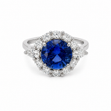 Platinum 4.10ctw Sapphire Ring
