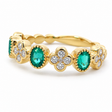 18K Yellow Gold 0.49ctw Emerald Ring