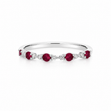 14K White Gold 0.23ctw Ruby Ring