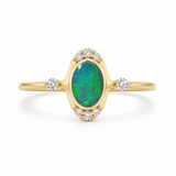14K Yellow Gold Opal Ring