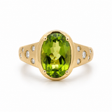 14K Yellow Gold 3.50ctw Peridot Ring