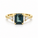 18K Yellow Gold 5 Stone 2.06ctw Sapphire Ring