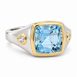 Platinum Two Tone Solitaire 5.05ctw Ring