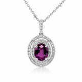 18K White Gold 1.23ctw Sapphire Pendant/Charm