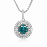 18K White Gold 1.99ctw Zircon Pendant/Charm