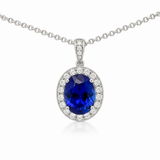 18K White Gold 6.08ctw Tanzanite Pendant/Charm