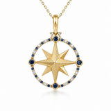 14K Yellow Gold Sapphire Pendant/Charm