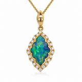 14K Yellow Gold  Opal Necklace