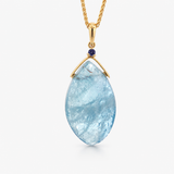 18K Yellow Gold 23.50ctw Aquamarine Pendant/Charm