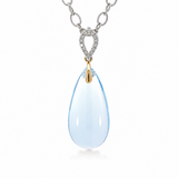 14K Two Tone 11.50ctw Topaz Pendant/Charm