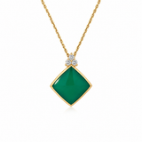 14K Yellow Gold Chyrsoprase Pendant/Charm
