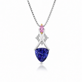 18K Two Tone 1.31ctw Tanzanite Pendant/Charm