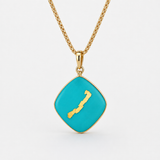 18K Yellow Gold Islamorada Turquiose Pendant/Charm