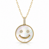14K Yellow Gold Mother of Pearl Necklace