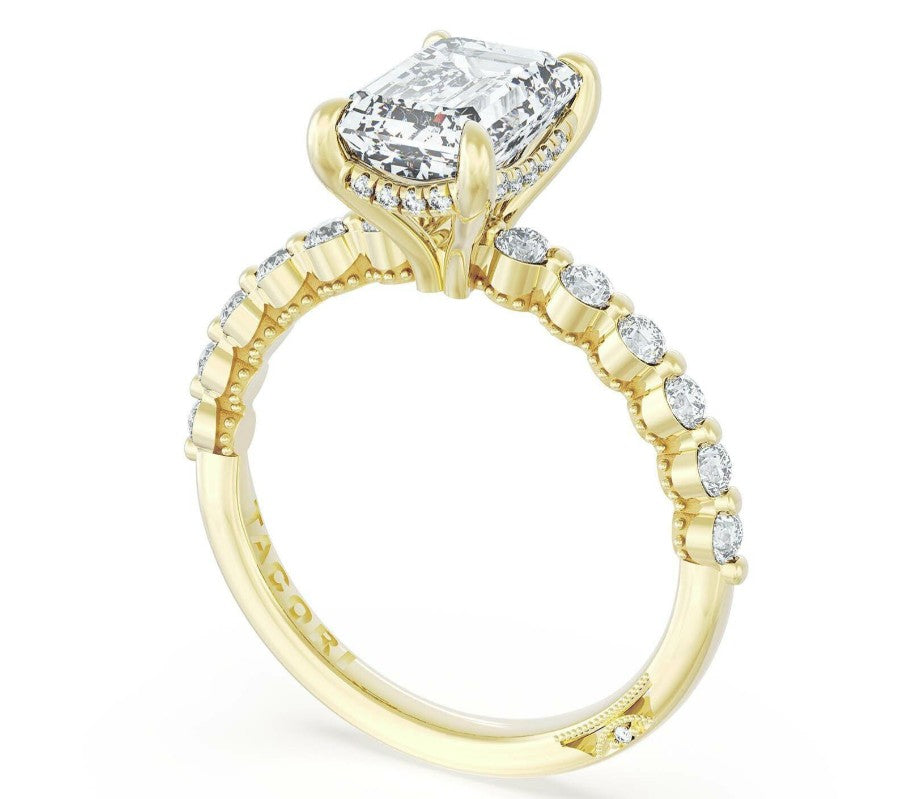 18K Yellow Gold Classic Semi Mount Engagement Ring