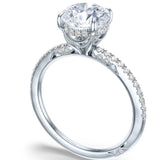 Platinum Solitaire Semi Mount Engagement Ring