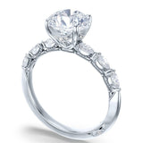Platinum Solitaire Semi Mount Engagement Ring