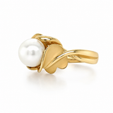 14K Yellow Gold Freshwater Nature Inspired Pearl Ring