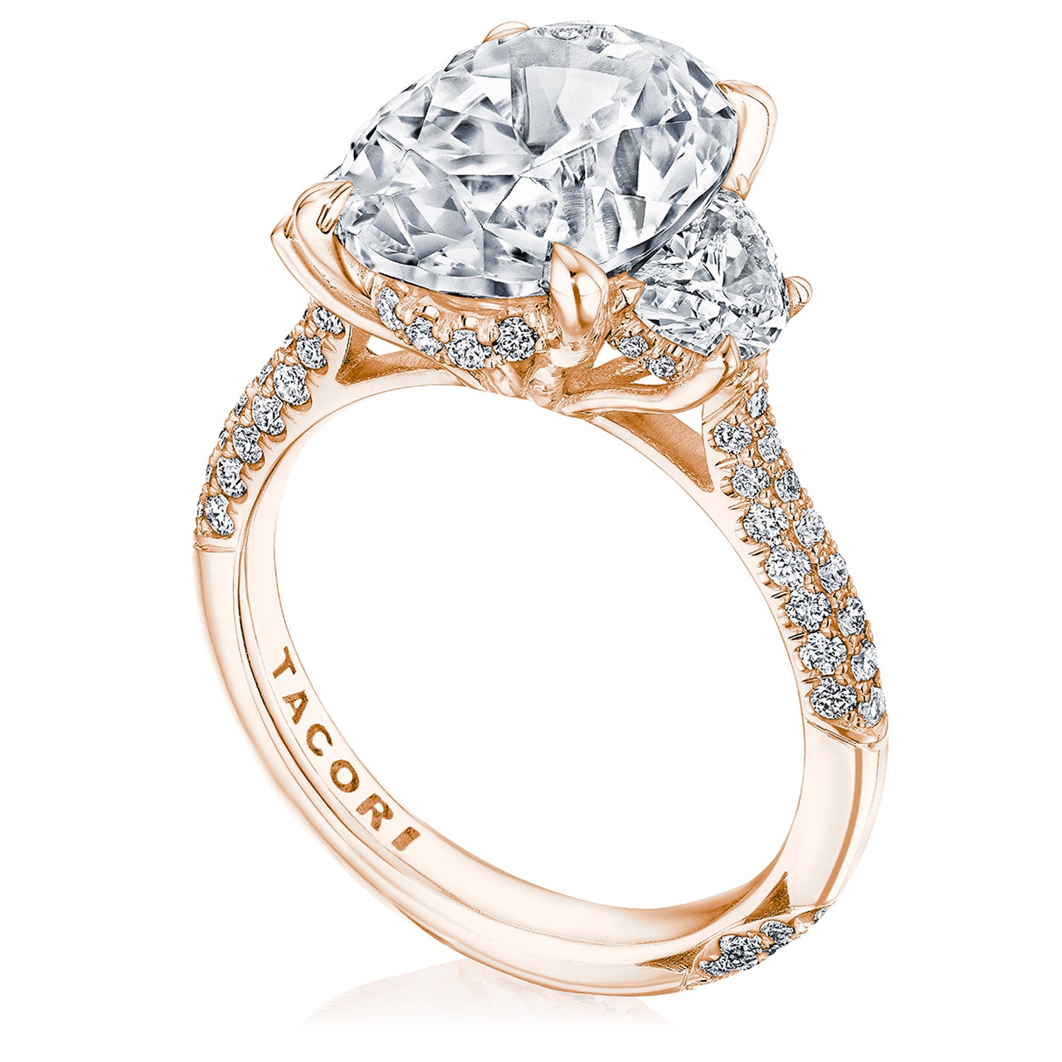 Oval 3-Stone Engagement Ring
