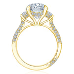 Oval 3-Stone Engagement Ring
