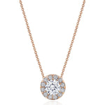 17"" Single Bloom Diamond Necklace