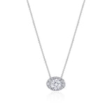 17"" Horizontal Oval Bloom Diamond Necklace