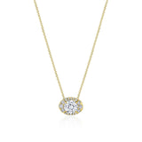 17"" Horizontal Oval Bloom Diamond Necklace