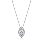 17"" Vertical Marquise Bloom Diamond Necklace