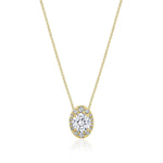 17"" Vertical Oval Bloom Diamond Necklace