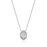 17"" Vertical Oval Bloom Diamond Necklace